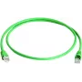 Telegärtner 100008571 RJ45 Patchkabel, CAT 5e F/UTP, 3,0 m, Grün, flammhemmend, mit Knickschutz