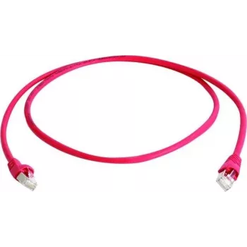 Telegärtner 100008775 RJ45 Patchkabel CAT 5e F/UTP 5,0 m Rot Flammhemmend mit Knickschutztülle