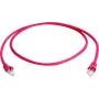 Telegärtner 100008775 RJ45 Patchkabel CAT 5e F/UTP 5,0 m Rot Flammhemmend mit Knickschutztülle