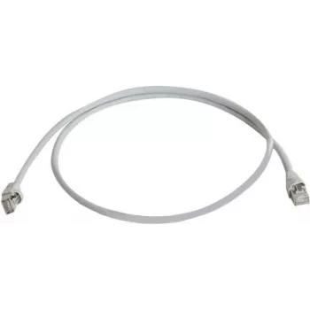 Telegärtner 100008945 RJ45 Patchkabel, CAT 5e F/UTP, 7,5 m, Grau, flammhemmend, mit Knickschutz