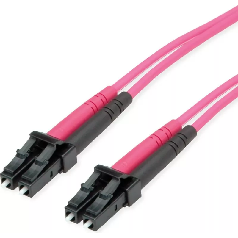 TELEGÄRTNER 10m LC auf LC OM4 Duplex 50/125 Multimode LWL Patchkabel, Violett LSZH 100011512