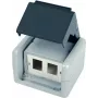 Telegärtner AMJ-SL 2-Port RJ45 Aufputz-Anschlussdose Cat.6A geschirmt, Reinweiß