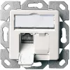 Telegärtner AMJ45 8/8 K Up/50 Cat.6A Unterputz-Datendose, 2x RJ45, geschirmt, Perlweiß RAL 1013 J00020A0501