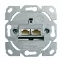 Telegärtner AMJ45 Datenanschlussmodul, 2-Port RJ45, Cat.6A geschirmt, 10G, werkzeuglose IDC, Zinkgehäuse