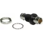Telegärtner BNC-Einbauadapter Buchse zu Buchse 50 Ohm Schalttafeleinbau, vernickeltes Messing, DC-4 GHz