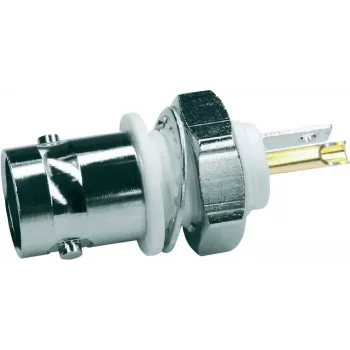 Telegärtner BNC Einbaubuchse, isoliert 50 Ohm, weißer Isolierflansch, Z01 - 1 Stück (J01001A0043)