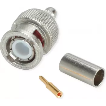 Telegärtner BNC Crimp-Verbinder G01 50 Ohm, Crimp/Crimp, Professional, A0205, für RG-58 C/U, Belden YR23092, UG-1785/U, 5er-Pack