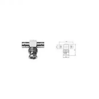 Telegärtner BNC T-Adapter (F-M-F) 75 Ohm Video-Splitter