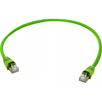 Telegärtner Cat.7 S/FTP Patchkabel, 1,0 m, Grün, 500 MHz, RJ45, 10 Gbps L00000A0149