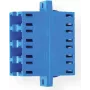 Telegärtner Keramikhülse LC Quad Adapter, Multimode/Singlemode, Blau, 4-Port, Zirkonia-Hülsen, ≤0,2 dB Einfügedämpfung, Panel-Montage J08071A0019