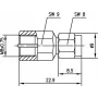 Telegärtner Inter-Series Koaxialadapter SMA Stecker auf FME Stecker 50 Ohm