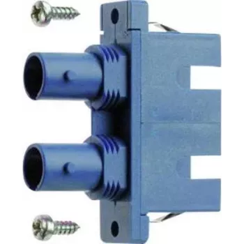 TELEGÄRTNER J08082A0007 Hybrider Glasfaseradapter ST Buchse auf SC Buchse, Multimode/Singlemode, Blau