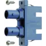 TELEGÄRTNER J08082A0007 Hybrider Glasfaseradapter ST Buchse auf SC Buchse, Multimode/Singlemode, Blau