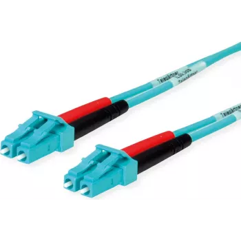 Telegärtner LC auf LC Multimode OM3 Duplex LWL Patchkabel, 1m, Aqua L00870A0003