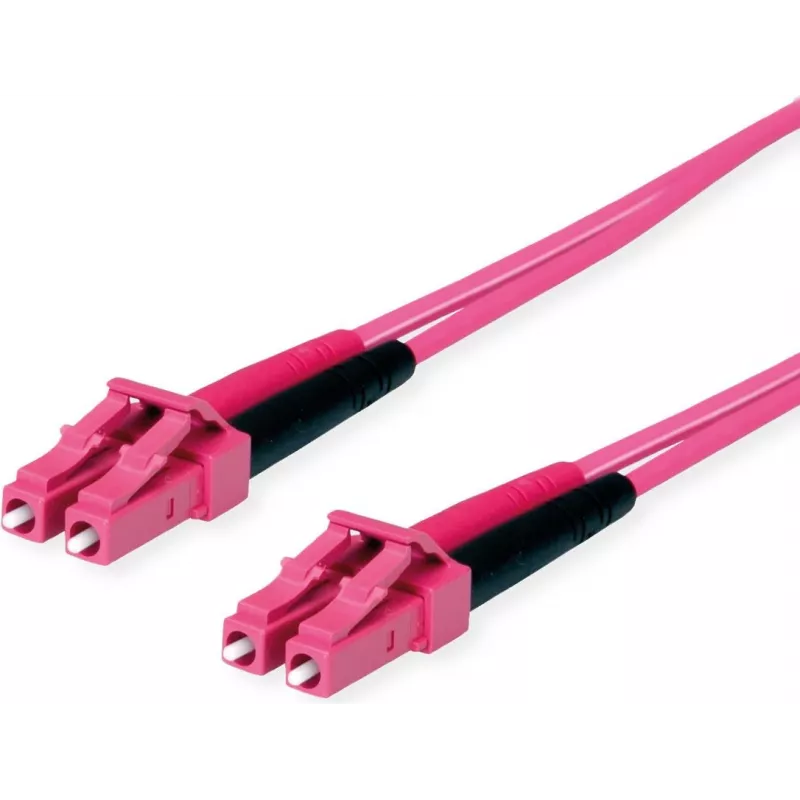 Telegärtner LC auf LC OM4 Duplex LWL Patchkabel, 2m, Violett 100011327