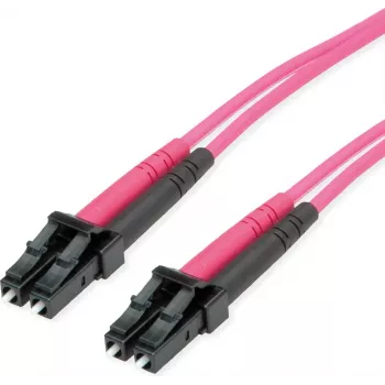 Telegärtner LC auf LC OM4 Duplex LWL Patchkabel, 2m, Violett 100011327