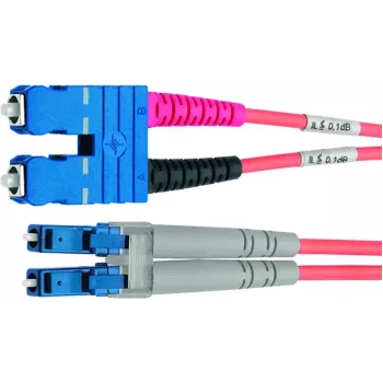 Telegärtner LC auf SC Single-Mode LWL Patchkabel, 2m, 9/125µm, LSZH Gelb