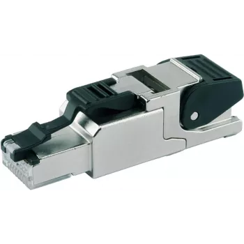 Telegärtner MFP8 RJ45 Stecker Cat.6a T568B geschirmt mit Staubschutzkappe (J00026A2001)