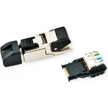 Telegärtner MFP8 RJ45 Stecker Cat.6a T568B geschirmt mit Staubschutzkappe (J00026A2001)