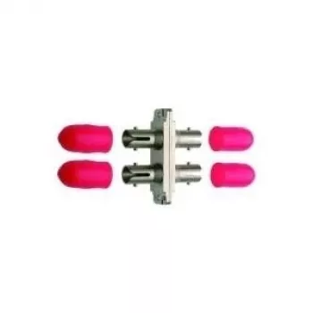 Telegärtner ST-Buchse auf ST-Buchse Duplex Glasfaser-Kupplung, Flanschmontage, Zirkonoxid-Keramik-Ferrule, vernickeltes Messinggehäuse, <0,2 dB Einfügedämpfung J08011A0017