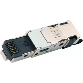 Telegärtner STX IP20 RJ45 Stecker Cat.6 AWG22-26, werkzeuglose Feldkonfektionierung, T568B farbcodiert, geschirmt, 10G J80026A0046