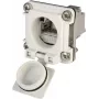 Telegärtner STX V6 RJ45 Flansch-Einbau-Kupplungsset Variante 6, 8P8C, geschirmt, Cat.6A, IP67, Lichtgrau J00020A0483