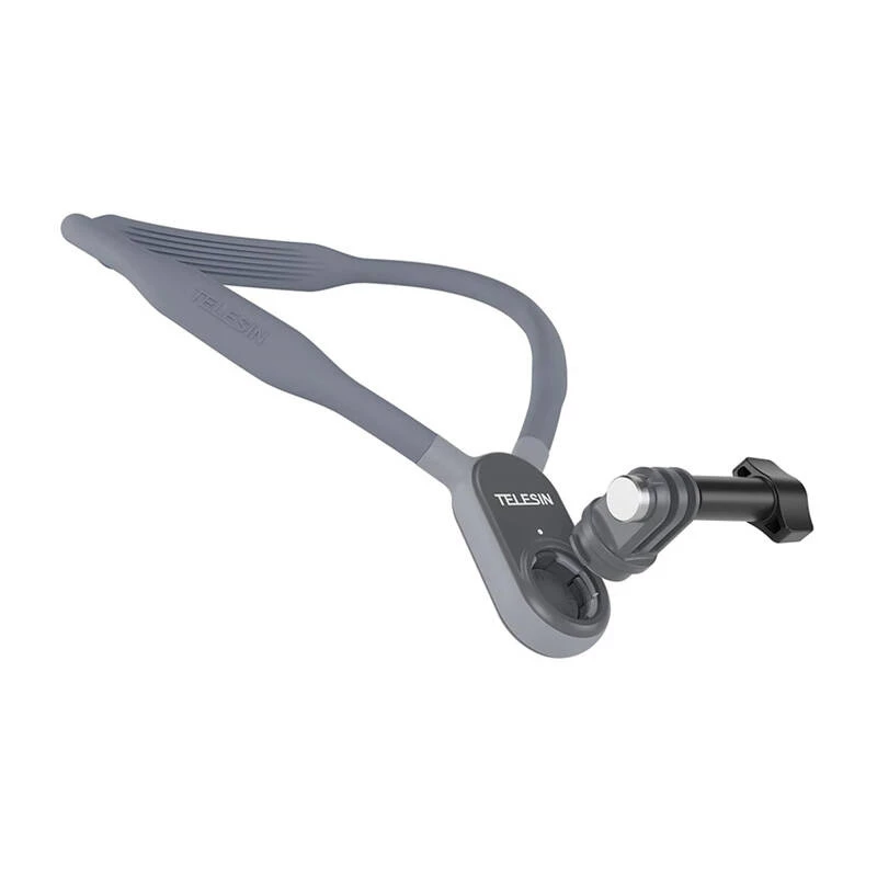 TELESIN Neckband für Actionkameras und Smartphones - Magnetischer Schnellverschluss, ergonomisches Design, Schwarz