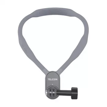 TELESIN Neckband für Actionkameras und Smartphones - Magnetischer Schnellverschluss, ergonomisches Design, Schwarz