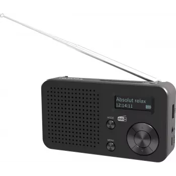 Telestar TOP 100 DAB+ Tragbares Radio mit UKW, Schwarz