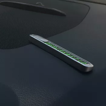 Tellur Temporäre Parkkarte mit Telefonnummer, Metallic-Silber