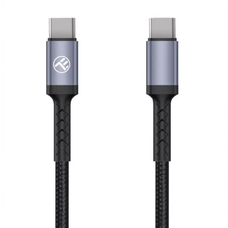 Tellur Type-C auf Type-C Kabel 3A 60W 1m Schwarz