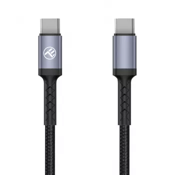 Tellur Type-C to Type-C Kabel 3A PD60W 2m Nylon Schwarz