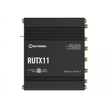 Teltonika RUTX11 4G/LTE Cat 6 Dual-SIM Router, US-Version, Wi-Fi 5, 5x Gigabit Ethernet, GPS, Aluminium, IP30