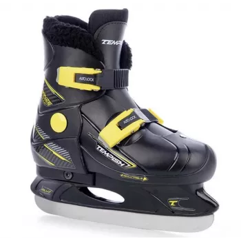 Tempish FUR EXPANZE PLUS Verstellbare Eishockeyschlittschuhe für Kinder, EU 29-32, Schwarz/Grau