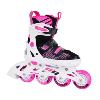 Tempish Gokid Girl Verstellbare Inline-Skates für Mädchen, EU 29-32 – 64mm PU-Rollen, ABEC 5 Kugellager, Pink/Weiß/Lila