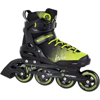 Tempish WOX Inline-Skates Grün/Schwarz EU 45 - Fitness-Skates mit 84mm Rollen und ABEC 7 Lagern