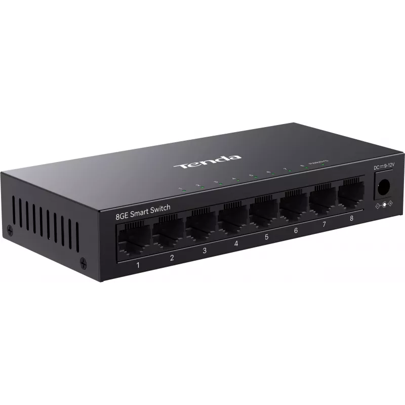 Tenda TEG2208D Web Smart L2 Cloud Managed Switch, 8x 10/100/1000 Mbps, Metall, Lüfterlos