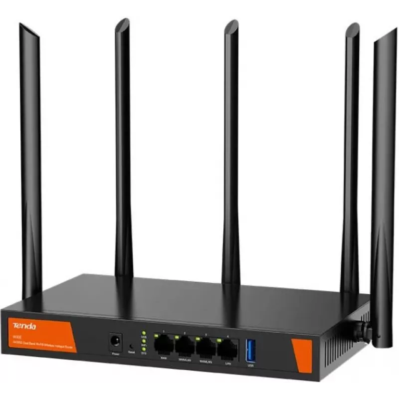 Tenda W30E AX3000 Wireless Router Gigabit Ethernet Dual-Band (2,4 GHz / 5 GHz) Schwarz