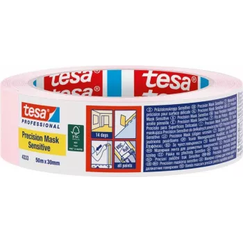 tesa 04333-00019-02 Krepp-Abdeckband Hellrosa 50 m x 30 mm