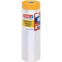 tesa 04402-00000-01 Easy Cover® Universal Abdeckfolie mit Klebeband, 17 m x 2,6 m, transparentes HDPE, gelb/beiges Papierklebeband, Naturkautschuk-Klebstoff, 1 Rolle