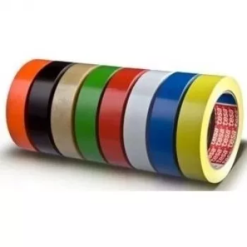 tesa 4104 Verpackungsband, 50 mm x 66 m, Schwarz, PVC, Naturkautschuk-Klebstoff, Hohe Klebkraft, 3 Rollen 04104-000081-00