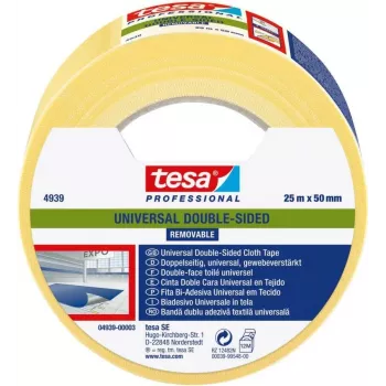 tesa 4939 Doppelseitiges PET-Filmband, Transparent, 50 mm x 25 m 04939-00003-11