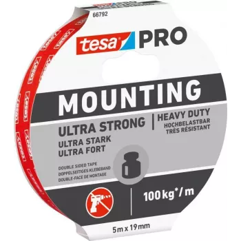 tesa Montage PRO Ultra Strong 66792-00001-00 Montageband Weiß 5 m x 19 mm 1 Rolle