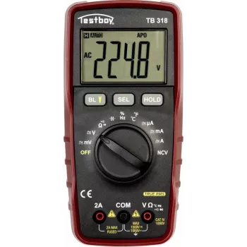 Testboy TB 318 Digitales Handmultimeter CAT IV 1000 V True RMS für PV-Anlagen