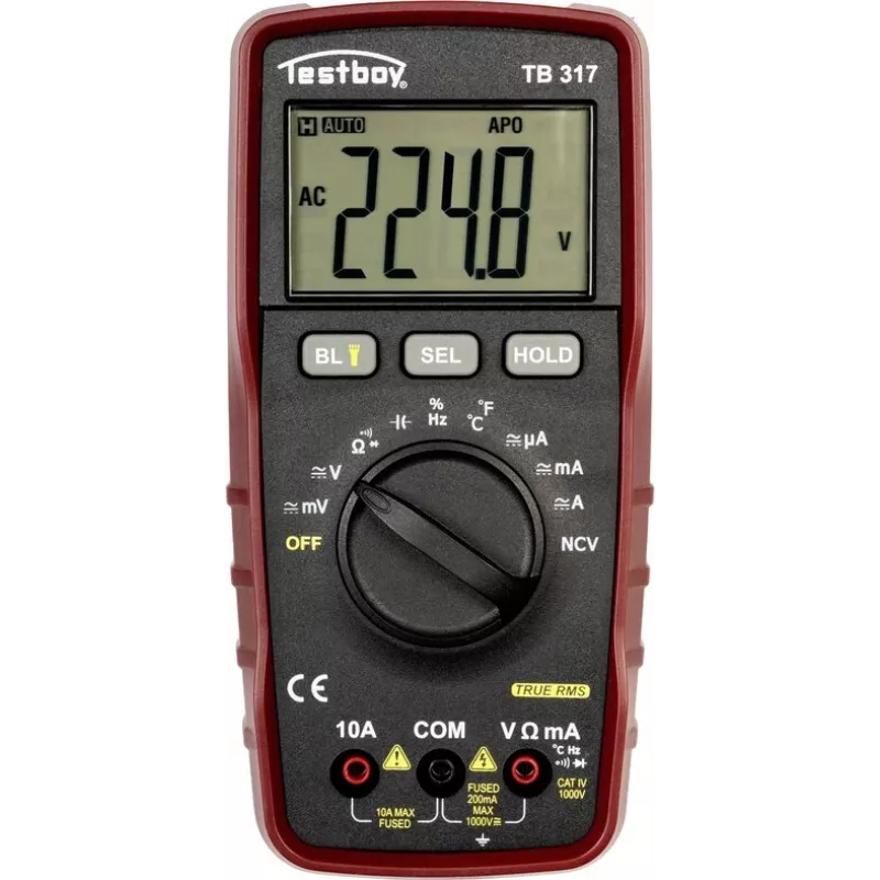 Testboy TB317 Digitalmultimeter CAT IV 1000 V True RMS 6000 Counts 61413000