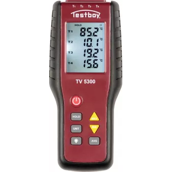 Testboy TV 5300 4-Kanal-Thermometer -200 bis +1372 °C mit Fühlern