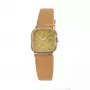 TETRA Damenuhr 125-C (27mm) - Quarz Analog Edelstahlgehäuse Weißes Zifferblatt Lederarmband
