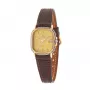 TETRA Damen-Handaufzugsuhr 124-C-GRNT 23mm Edelstahl Grau Veloursleder