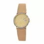 TETRA Damenuhr 113-C 32mm Silbernes Zifferblatt Schwarzes Lederarmband