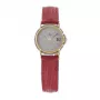TETRA Damenuhr 114-RC-L (23mm) Handaufzug Mechanisch, Silbernes Zifferblatt, Schwarzes Lederarmband